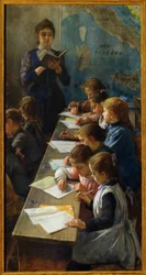 La lección de dictado, 1891